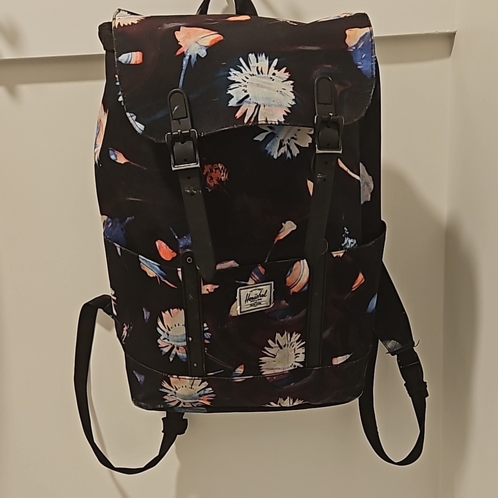 Herschel Supply Company Black Floral Backpack